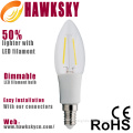2W 4W Glass and Plastic Shell Tip bubble LED bulb